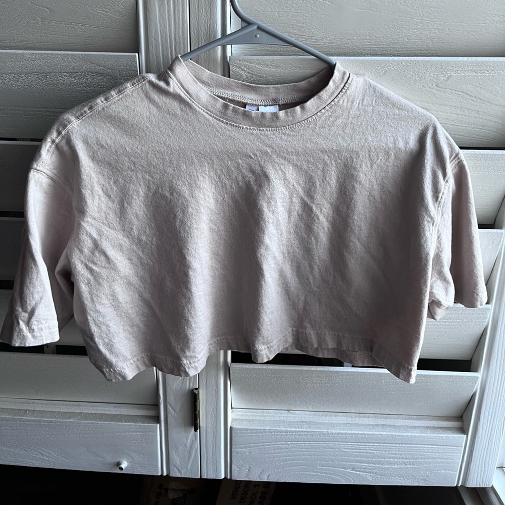 H&M tan cropped top